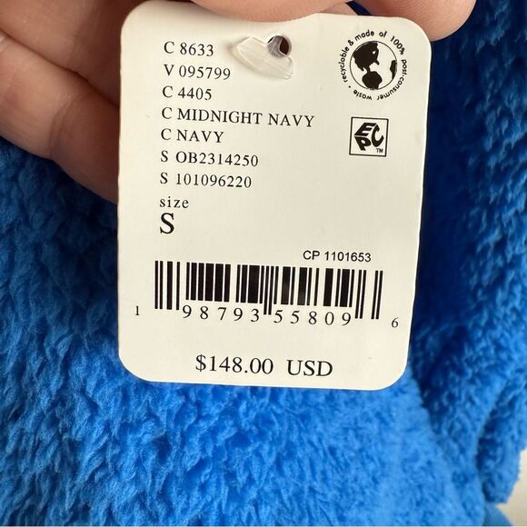 NWT Free People Movement Scout It Out Fleece Vest • Oversized• Side Bows • Blue - Picture 13 of 16